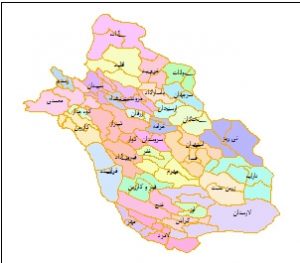 شیپ فایل تقسیمات استان فارس