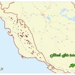 شیپ فایل چشمه های استان بوشهر