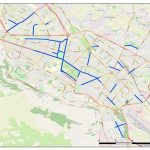 نقشه لایه GIS مسیرهای اجرا شده دوچرخه شهر مشهد در ArcGIS